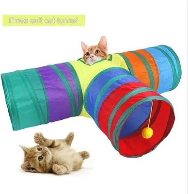 Productafbeelding van Famanu katten tunnel, inklapbaar - 28,4 x 28,3 x 6,6 cm
