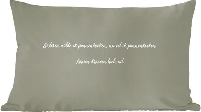 Produktbild von MuchoWow® Zierkissen Sofakissen Wohnzimmer Dekokissen 60x40 cm Sprichwörter - Gestern wollte ich Pfannkuchen - Zitate - Pfannkuchenliebhaber - Essen - Kopfkissen - Polster mit Foto