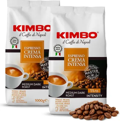 Produktbild von Crema Intensa Bohnenkaffee 2x1kg Set - Kimbo