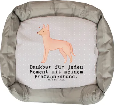 Produktbild von Mr. & Mrs. Panda Hundematratze Pharaonenhund Moment - Grau Pastell - Geschenk, Welpen, Kelb Tal-Fenek, Geburtstag, Pharaoh Hound, Valentinstag, Vatertag, Muttertag, Hund