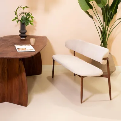 Produktbild von Giga Meubel Esszimmerbank Alexia - Beige/Walnuss - 160cm