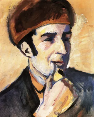 Obrázek produktu pro August Macke art print obrázek - Portrét Franze Marca, 1910 (50 x 40 cm)