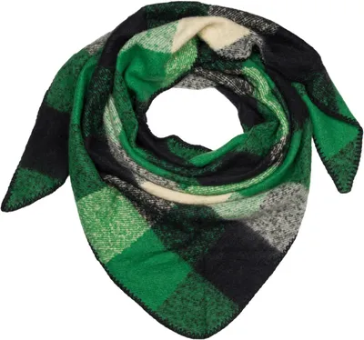 Produktbild von styleBREAKER Damen XXL Web Dreieck Schal mit buntem Karo Muster, Dreiecktuch Kariert, Winter Schal warm weich, Tuch 01020050
