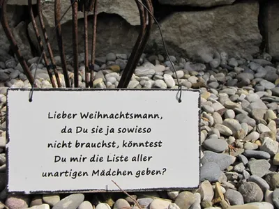 Produktbild von Shabby Chic Holzspruchschild Weihnachtsmann
