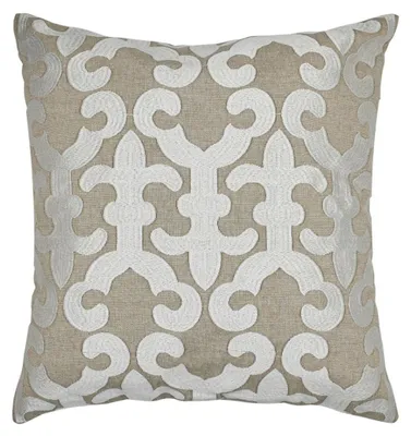 Imagen del producto de Funda de cojín Kayon con cremallera, ideal como cubierta decorativa, en color blanco, de 40 cm