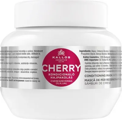 Zdjęcie produktu dla Kallos KJMN Cherry Conditioning Mask kondycjonująca maska z olejem z pestek czereśni, 275ml