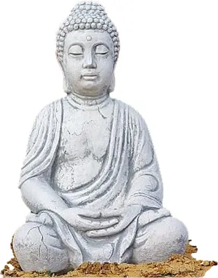 Produktbild von Schöner Buddha aus Steinguss perfekt für den Garten die Terrasse oder den Vorgarten ist Frostfest Witterungsbeständig und Neu 50cm H, PO-608