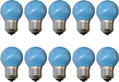 Produktbild von 10 x Leuci Tropfen Blau 13W E27 bunt Glühbirne Glühlampe 13 Watt Glühbirnen Glühlampen