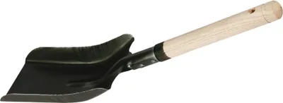Produktbild von Schmale Kohleschaufel, schwarz, 38,5 cm Länge, 16,5x11 cm Schaufelblatt