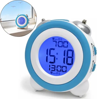Produktbild von Retro Doppelglocken Wecker, Batterie betrieben, extra laut, Snooze-Funktion, LED-Hintergrundbeleuchtung, Datum & Wochentag, Schlafzimmer & Büro
