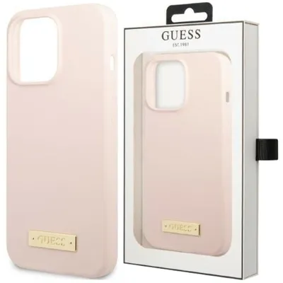 Produktbild von Guess Guhmp13Ssbplp Iphone 13 Mini 5,4"" Różowy/Pink Hartschale Silikon Logo Platte Magsafe