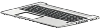 Obrázok produktu pre HP L45090-041, Spodný kryt + klávesnica, Nemecký, Podsvietená klávesnica, HP, ProBook 450 G6