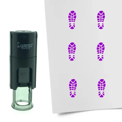 Produktbild von CombiCraft Selbstfärbender Stempel 'Schuhabdruck' in der Farbe Lila, Ø10mm