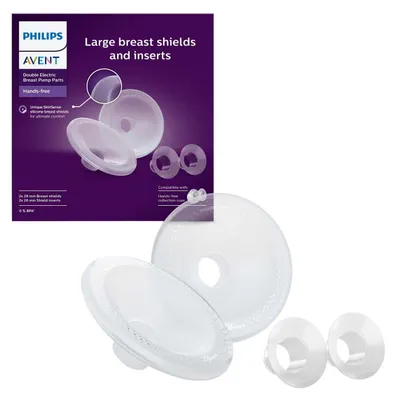 Produktbild von Philips AVENT Hands-free SCF552/11 Große Brustkissen und Einsätze, Ersatzteile-Set, Silikon, Transparent, L