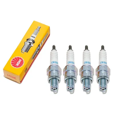 Produktbild von Zündkerzen Set NGK 4x CR8HSA Zündkerze entstört, 12,7mm Kurzgewinde Ø 10,0mm Hex 16,0mm, Elektrodenabstand 0,75mm, Wärmewert 8, 2086