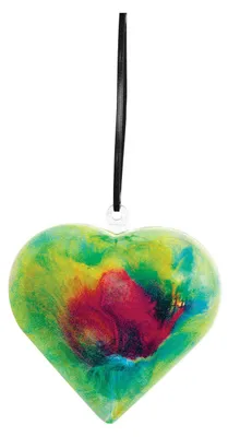 Produktbild von Colorations Weihnachts Bastelset transparentes Herz - befüllbarer Anhänger 9 cm