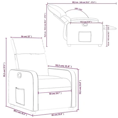Produktbild von vidaXL Relaxsessel Braun Stoff