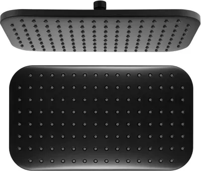 Produktbild von Aqualine Kopfbrause, 200x350mm, ABS / Schwarz matt