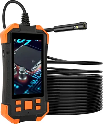 Produktbild von Industrielles Endoskop mit 4,3 Zoll IPS-Bildschirm 7,9mm Dual Lens 1080P Endoskop Inspektionskamera mit halbstarren Kabel / IP67 wasserdichte Sonde / LED-Licht / TF-Karten-Slot für Automobil Reparatur Pipeline Inspektion