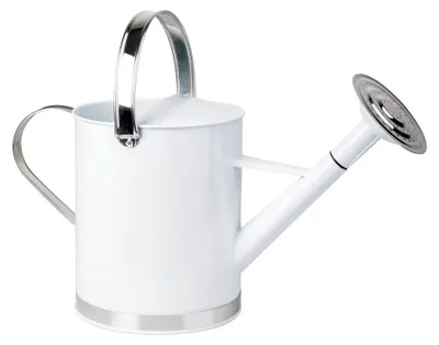Produktbild von Gießkanne von Esschert Design, Wasserkanne mit 2 Griffen in Weiß, 4,7 Liter, ca. 44 cm x 19 cm x 26 cm