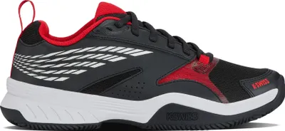 Image de Chaussures de sport pour hommes K-Swiss SpeedEx Clay, baskets de tennis noires/rouges (09191-017-M)