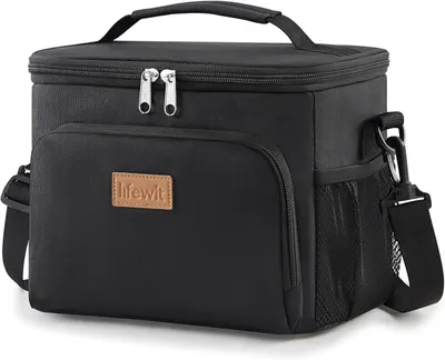 Image de Boîte à déjeuner - 9 litres - Lekvrij - Étanche - Noire