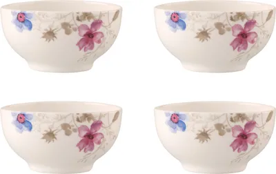 Produktbild von Villeroy & Boch Mariefleur Gris 4er Set Müslischale 750 ml Porzellan