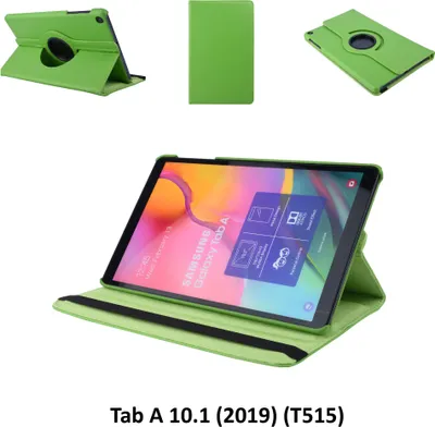 Immagine prodotto di custodia a libro verde ruotabile a 360° per tablet Tab A 10.1 (2019) (T515) 2 posizioni di visualizzazione