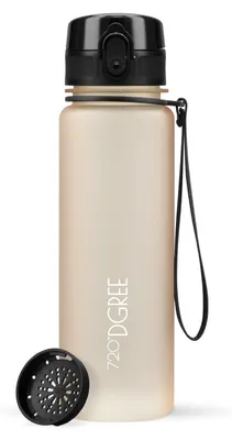 Produktbild von 720°DGREE Trinkflasche uberBottle softTouch mit Sieb light peach 0,5l