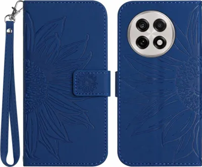 Produktbild von OnePlus 13 Hülle - Coverup Sonnenblume Klapphülle mit Schlüsselband - Blau