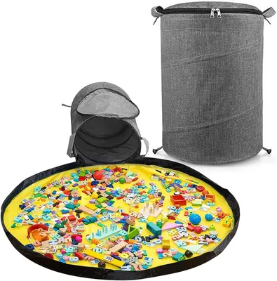 Produktbild von Spielzeugaufbewahrung, mit Spielmatte, grau, für Kinderzimmer