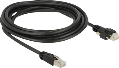 Produktbild von DeLOCK 85669, 3 m, Cat6, S/FTP (S-STP), RJ-45, RJ-45, Schwarz