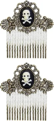 Immagine prodotto di Cappello da pirata - Accessorio per il dopolavoro - Costume di carnevale - Con teschio - 14,5 cm - Grigio