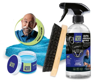 Produktbild von LICHTERBLITZ Auto Reinigungsset Innenräume - 4-tlg. Auto Zubehör Set
