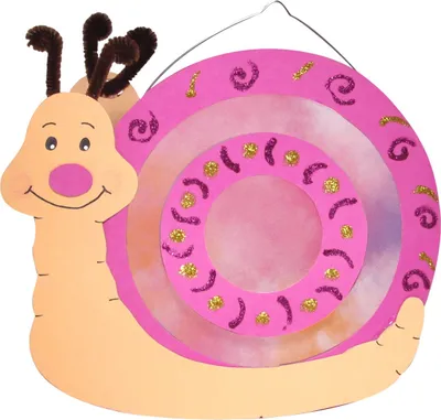 Produktbild von Laternen Bastelset Schnecke pink vorgestanzt von Prell, 6 Stück