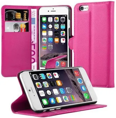 Produktbild von Cadorabo Hülle für Apple iPhone 6 / 6S Schutz Hülle in Pink Handyhülle Etui Case Cover Magnetverschluss