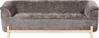 Produktbild von BELIANI 3-Sitzer Sofa Braun Chenille Stoffbezug mit Breiten Armlehnen Holzbeine Dicke Nähte Freistellbar Modernes Design Wohnzimmer Polstersofa