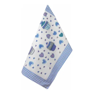 Image de Linge de cuisine, coton, torchons 50x64 Muffins, biscuits Bleu