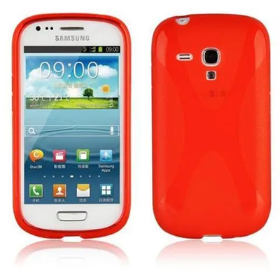 Zdjęcie produktu dla Etui na telefon komórkowy Cadorabo do Samsung Galaxy S3 MINI w kolorze czerwonym, silikonowe etui z tyłu z TPU
