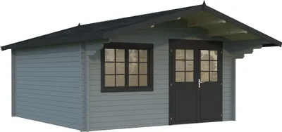 Produktbild von Gartenhaus Palmako Britta 17,5 m² 488 x 580 cm hellgrau-anthrazit