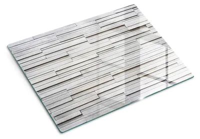 Immagine prodotto di Tagliere in vetro - 40x30 cm - Piano di lavoro in vetro - Protezione per il piano di lavoro - Vassoio da portata - Resistente al calore - Bianco pietra