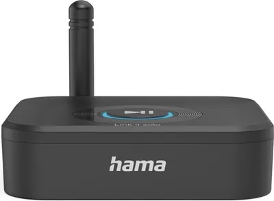 A black Hama Bluetooth receiver with an antenna is shown against a white background.