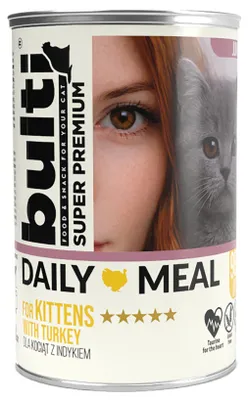 Obrázek produktu pro Krmivo pro kočky – Daily Meal – Daily Meal s krůtím masem – 400 g krmiva pro koťata