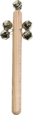 Produktbild von Glockenstab Schellenring Glockenkranz aus Hartholz, 14 Glöckchen
