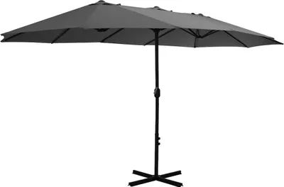 Produktbild von vidaXL Sonnenschirm mit Aluminium-Mast 460 x 270 cm Anthrazit