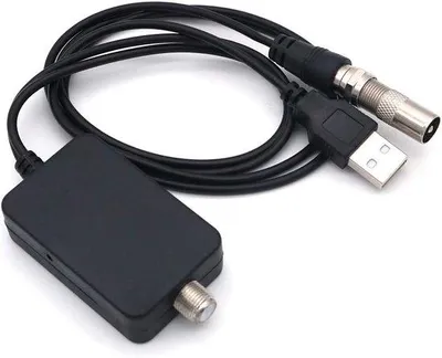 Immagine prodotto di Antenna TV digitale da interno con amplificatore di segnale e messa a terra, ATSC, nera