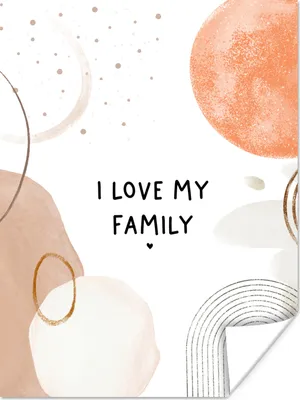 Produktbild von MuchoWow® Poster Ich liebe meine Familie - Zitate - Sprichwörter 90x120 cm - Wohnzimmer