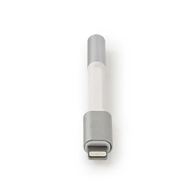 Image de Nedis Lightning Adapter - Apple Lightning 8 broches - 3,5 mm femelle - Plaqué or - 0,15 m - Rond - Aluminium - Emballage avec fenêtre de visualisation