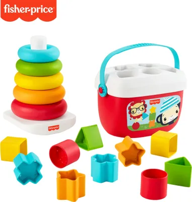 Image de Fisher-Price Jeu d'empilage et de tri durable, matériaux végétaux