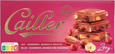 Produktbild von Cailler Lait Cranberries Amandes Noisettes 200g